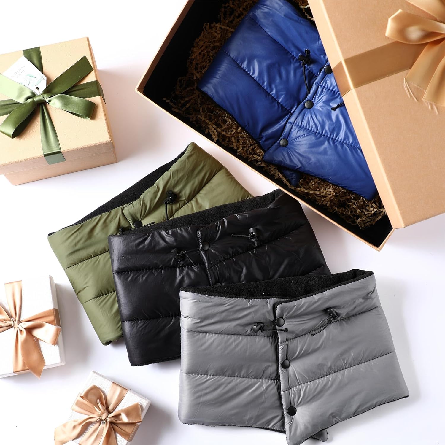 Shihanee 4 Pcs Winter Neck Warmer for Men Fleece Lined Neck Gaiters Soft Winter Scarf for Cold Weather Outdoor Sports Ski - Image 7