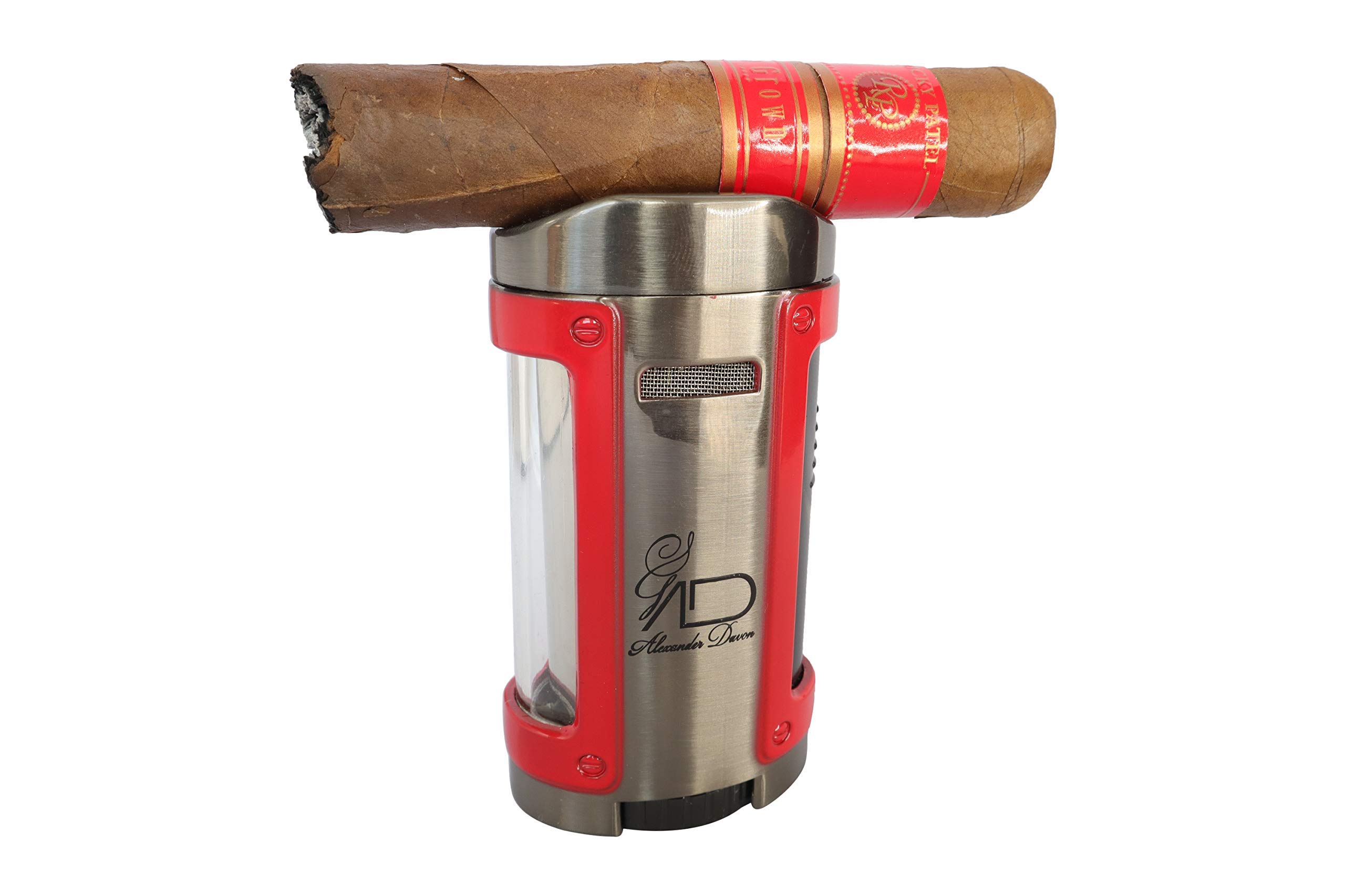 Buy AD Cigar Lighter Quad Flame, Angled Four Jet Flame Butane Lighter