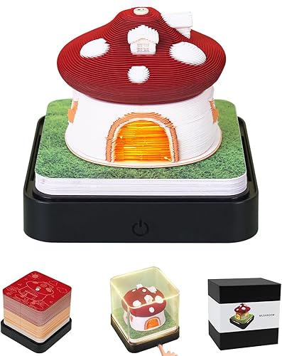 Miniatura 15 de 3D Bloc de Notas Calendario Reloj 2026, Calendario de Arte 3D 2026, Calendario de Escultura de Papel Creativo, Flores, Mar y Árbol, Isla, Notas de