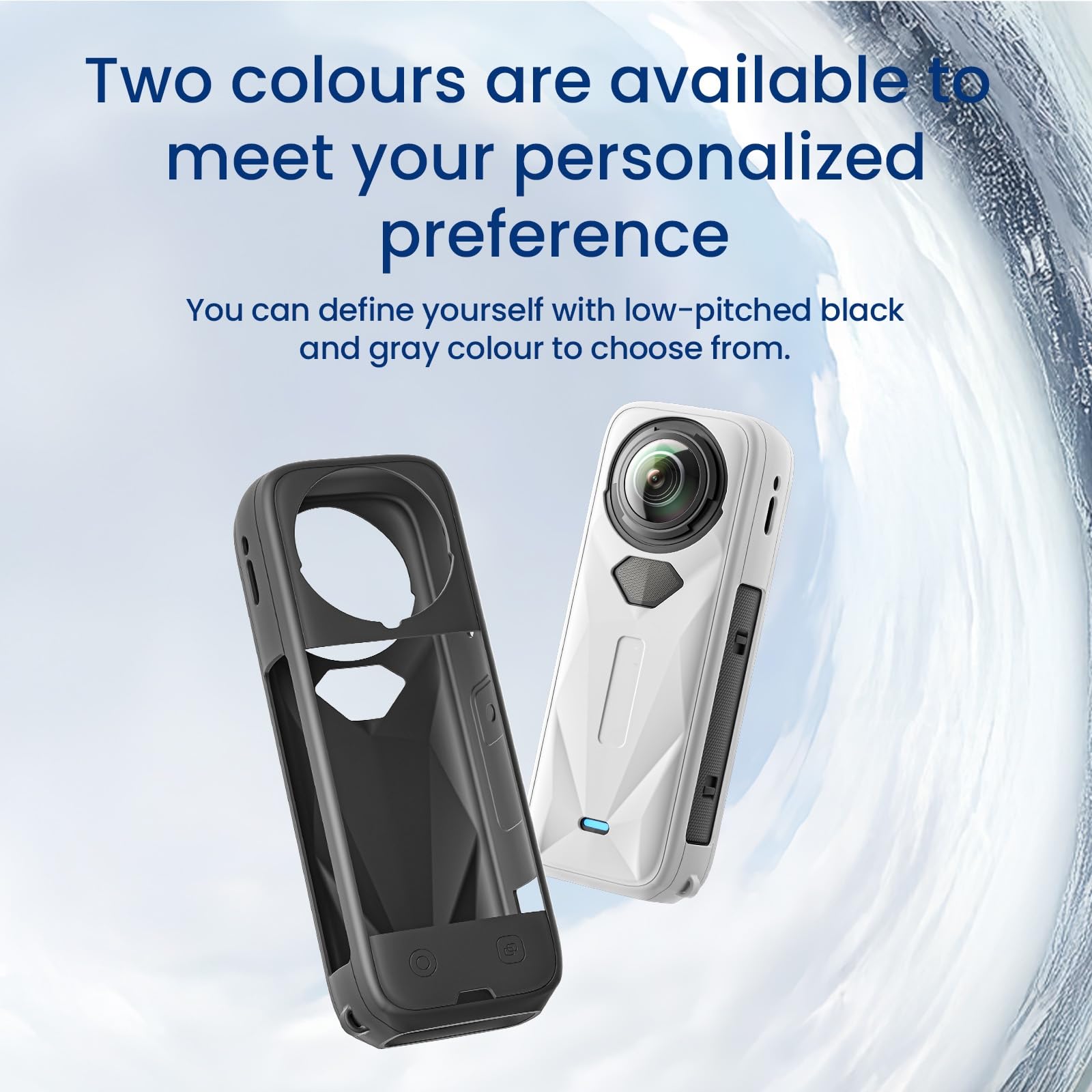 Custodia In Silicone Per Insta360 X3 – Protezione Antigraffio Totale, Compatibile Con Accessori Originali, Colore Nero