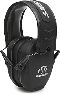 Walker's Razor Slim Passive Earmuffs - 27dB NRR Hearing Protection for Shooting & Hunting, Youth/Women Size, Compact & Foldable