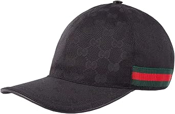 Gucci 200035 Original GG Campus Baseball Cap with Adjuster for Men and Women, Stylish Gift, Present, Black