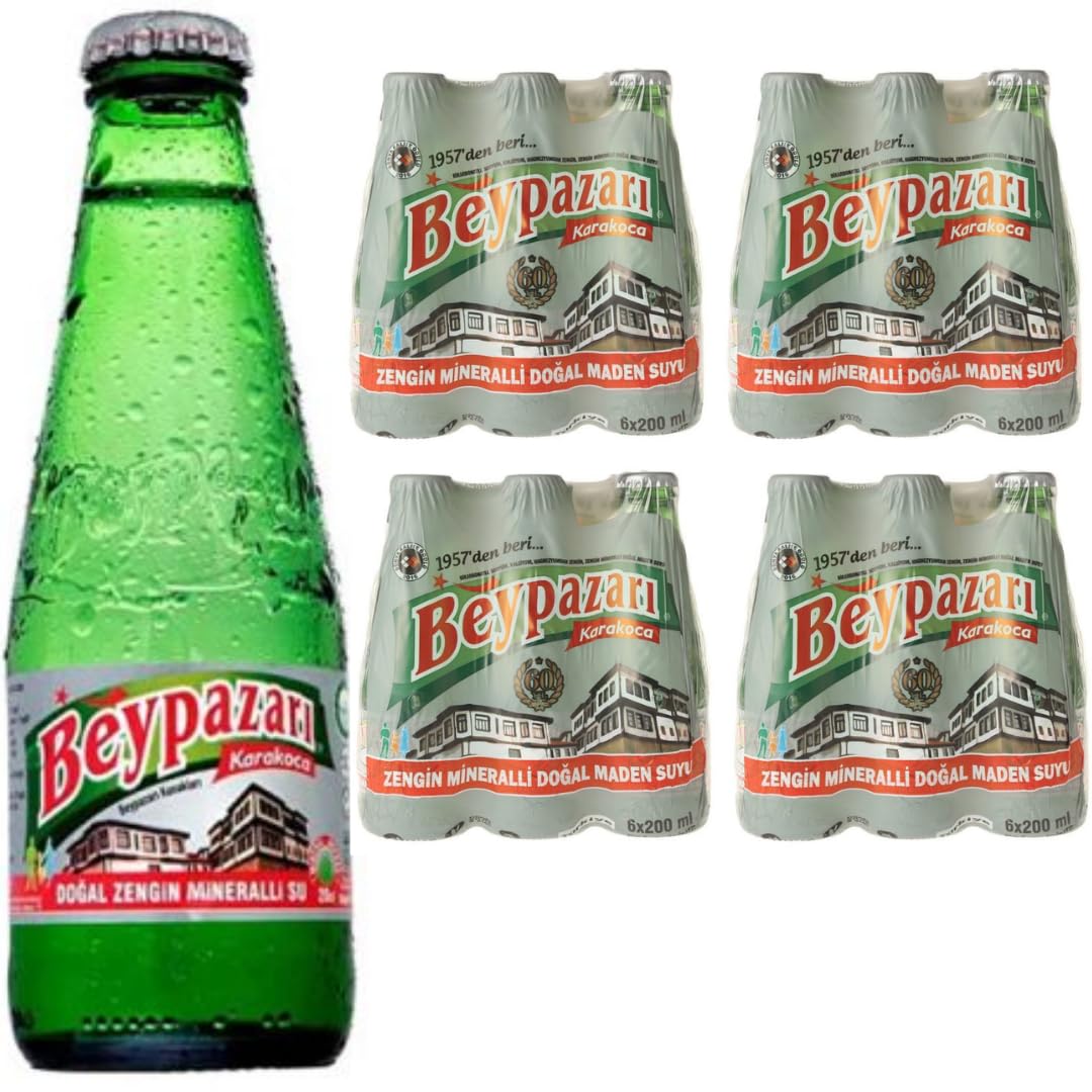 Mit Pufai Grocery, Natürliches Mineralwasser, reichhaltiges Mineralwasser mit Bikarbonat und Natrium 200 Milliliter x 24 Flaschen