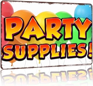 Party Supplies Balloon Graphic Aluminum Decorative Sign, 8 x 12 Inch | An easy way to refresh a small wall, shelf, or entryway; a simple gift for friends, family, and homeowners.