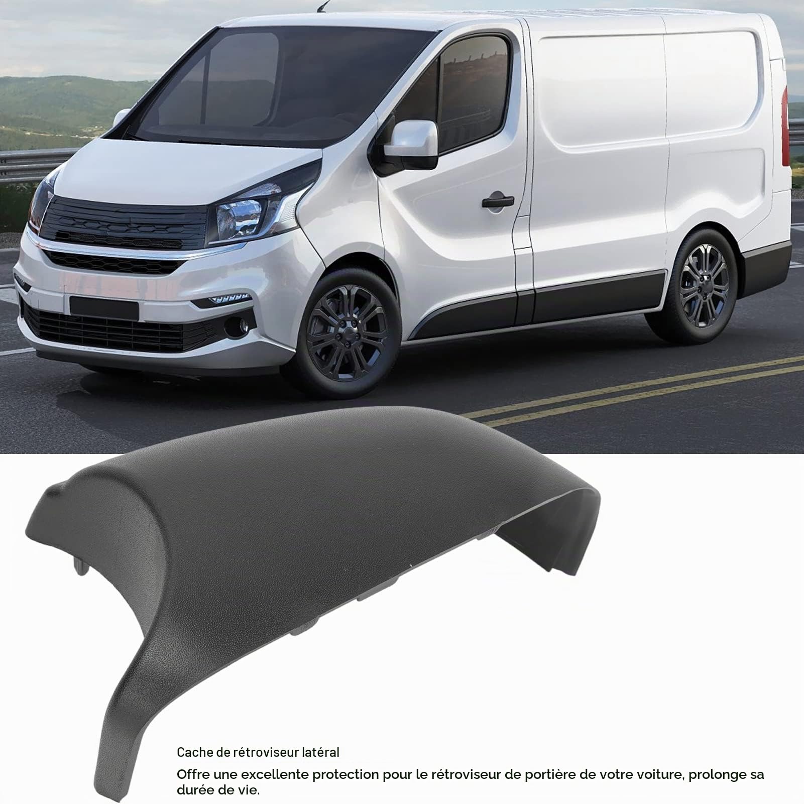 Couverture de Rétroviseur Latéral, Remplacement de la Couverture de Protection de Rétroviseur Arrière de Voiture Noir Mat ABS pour à Partir D'août 2014 - à Partir