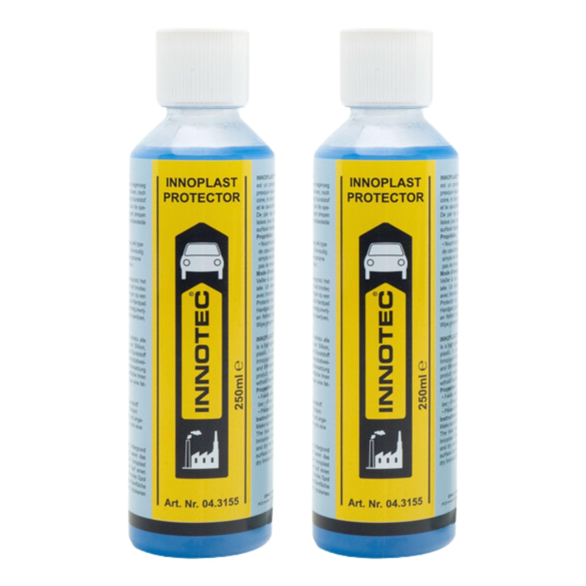 2 Stück INNOTEC Innoplast Protector 250 ml – Kunststoff- & Gummi-Pflegespray entfernt Schmutz, pflegt & schützt Oberflächen – für Auto, Gartenmöbel, Kunststoffteile, Verkleidungen & Outdoor-Einsatz