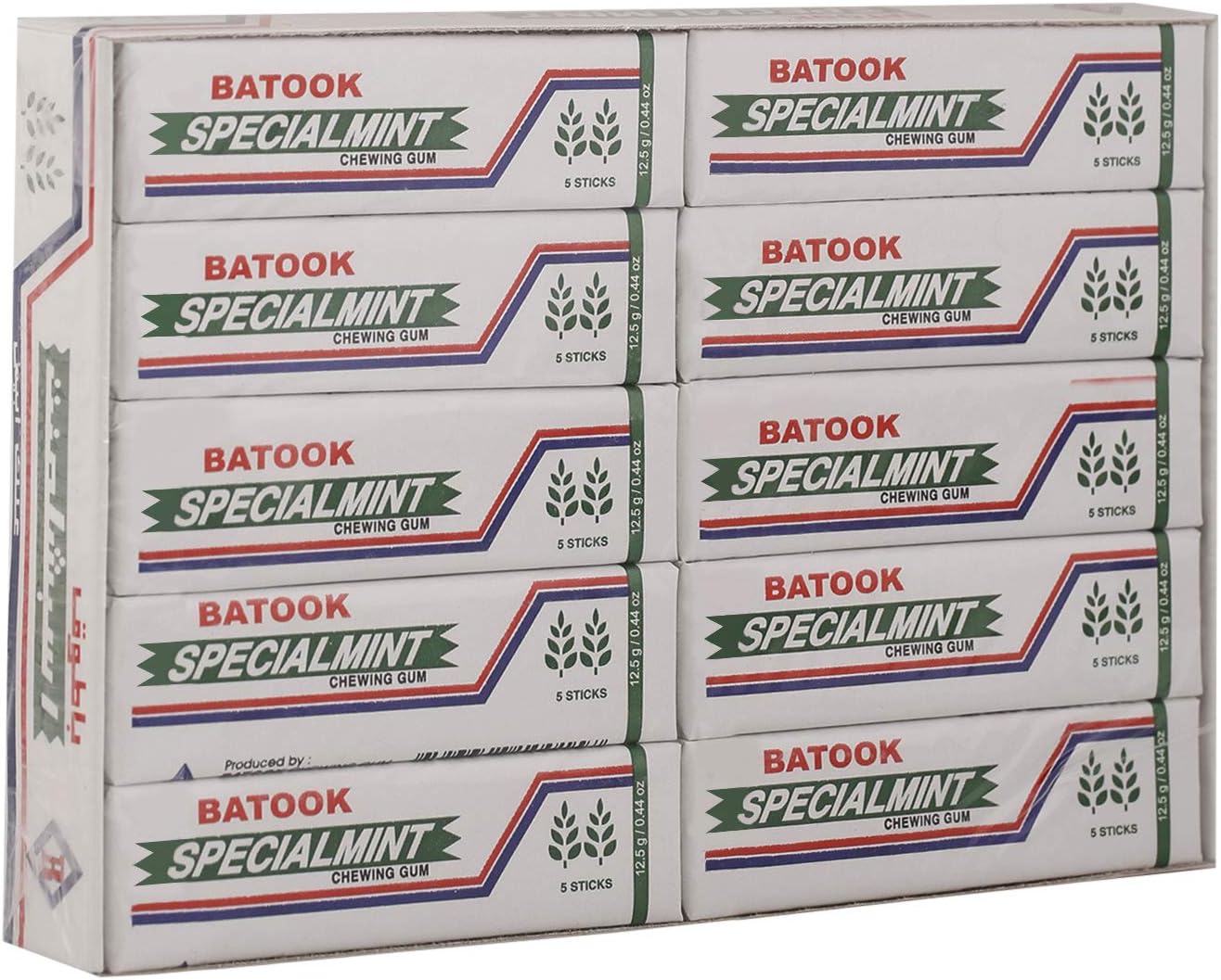 Batook 5 Sticks Special Mint Gum, 20 X 12g - Pack of 1