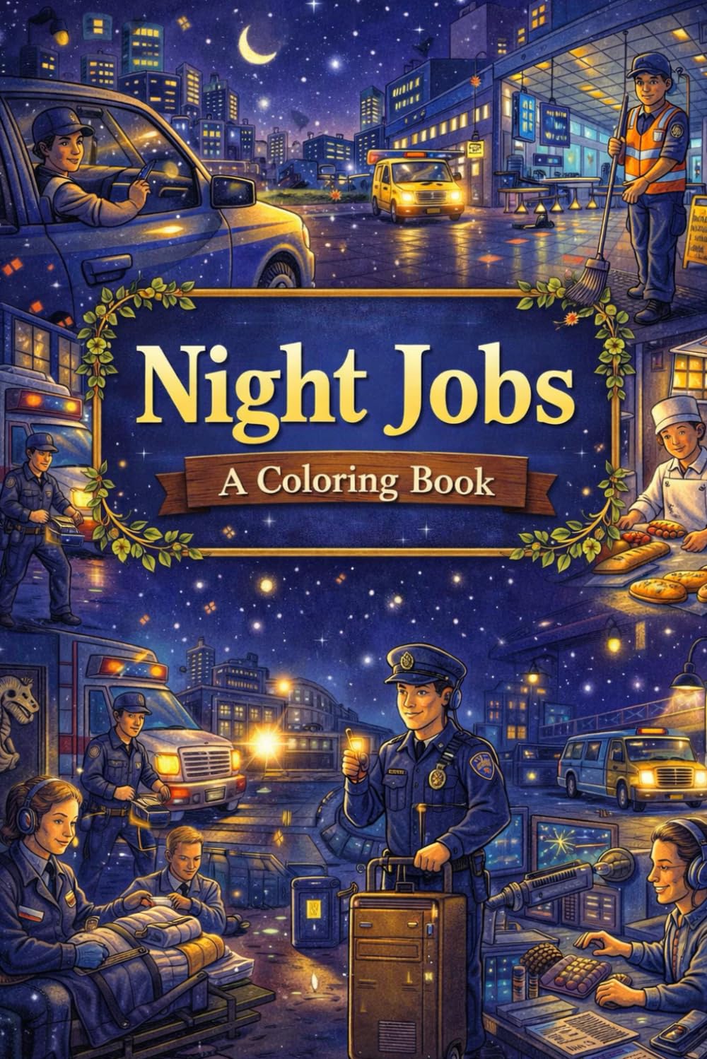 Night Jobs: A Coloring Book (Life Stories & Comic Adventures: A Creative Coloring Series)