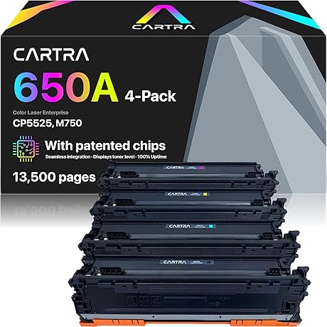 HP 650A Toner Cartridges for Sharp Printouts