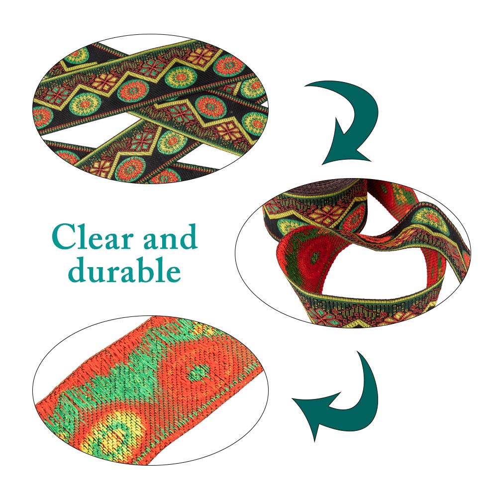 Ph Pandahall Ruban Jacquard Vintage 4.16 Yards En Gros Pour Création De