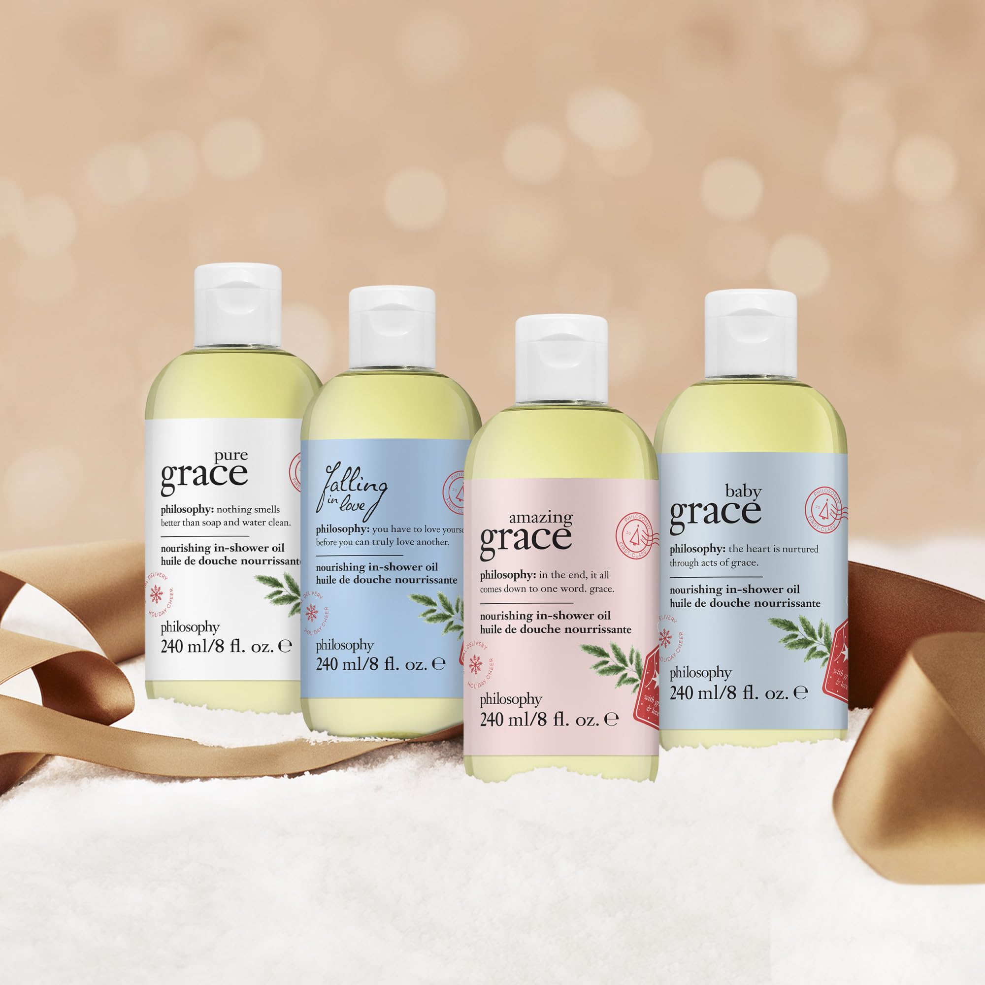 philosophy amazing grace nourishing in-shower oil – with skin-loving oils – skin hydration that lasts all day
