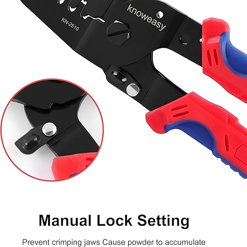 Vista 37 de Deutsch Crimper, knoweasy 4 Way Indent, 8 Impression Closed Barrel Crimper con herramienta de engarce Deutsch para contactos Deutsch – Calibre 14