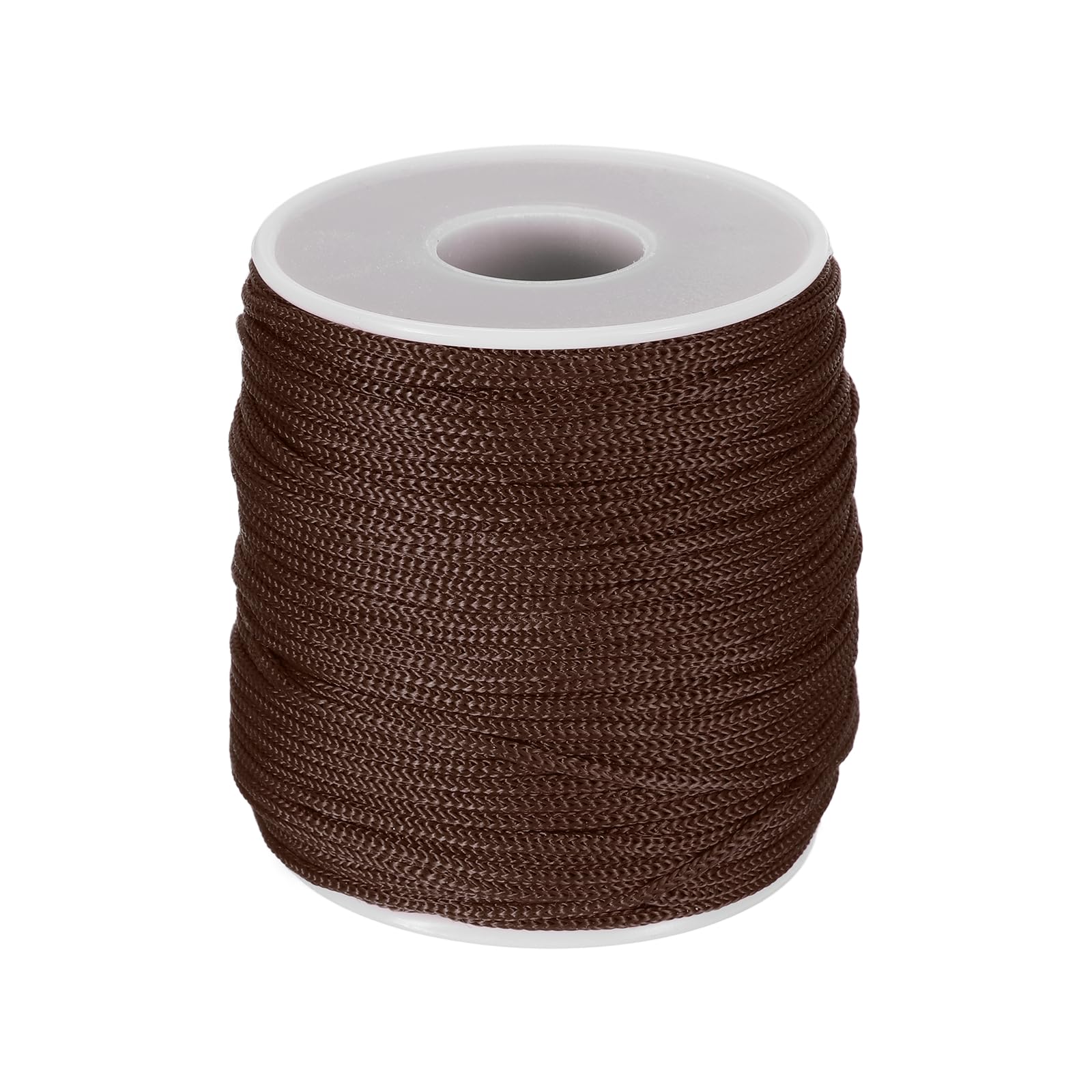 sourcing map 5/64" Polypropylene Rope Braided Ropes, 255ft Dark Brown — image 1