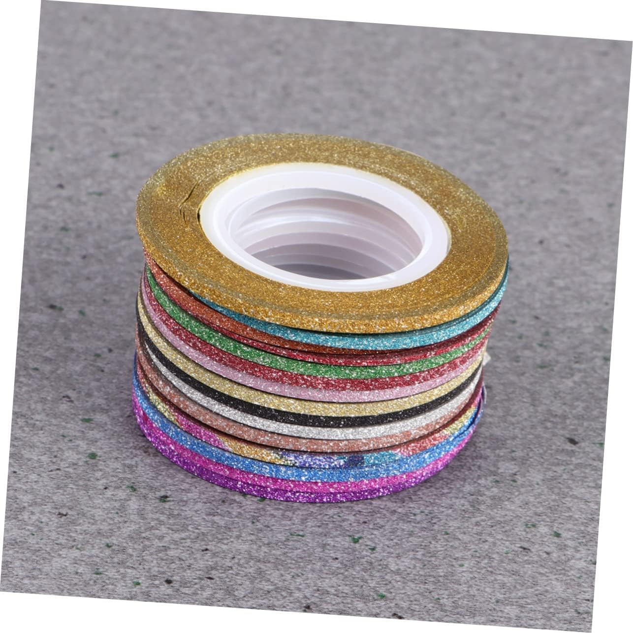 14Rolls Shiny Nail Art Striping Tape Nail Sticker Decals for Manicure Color Variety for Women and Ladies Nail Designs