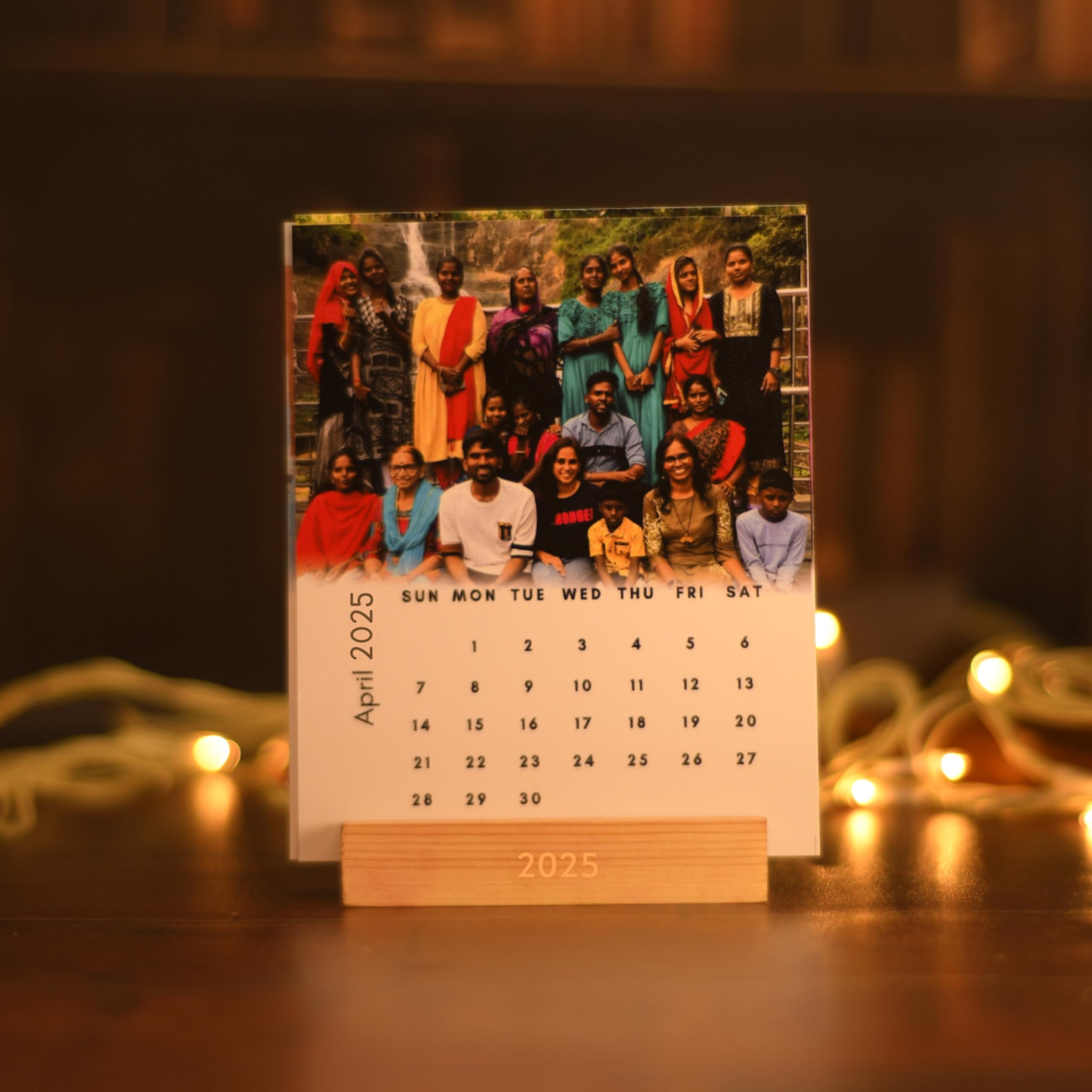 Personalized Photo Desk Calendar 2026 with Wooden Stand | Custom 12-Month Picture Calendar Gift | 5x4 Inches Home Office Desk Décor | Best New Year Gift for Family, Friends, Couples-image-31