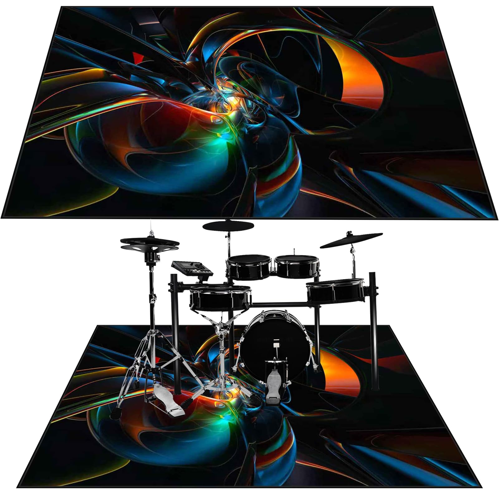 210 x 180 cm Alfombrilla para Batería Alfombra de Tambor Alfombra Bateria Electronica Alfombras Acusticas Alfombrillas Insonorizada Alfombras Drum para Instrumentos Musicales Antivibracion