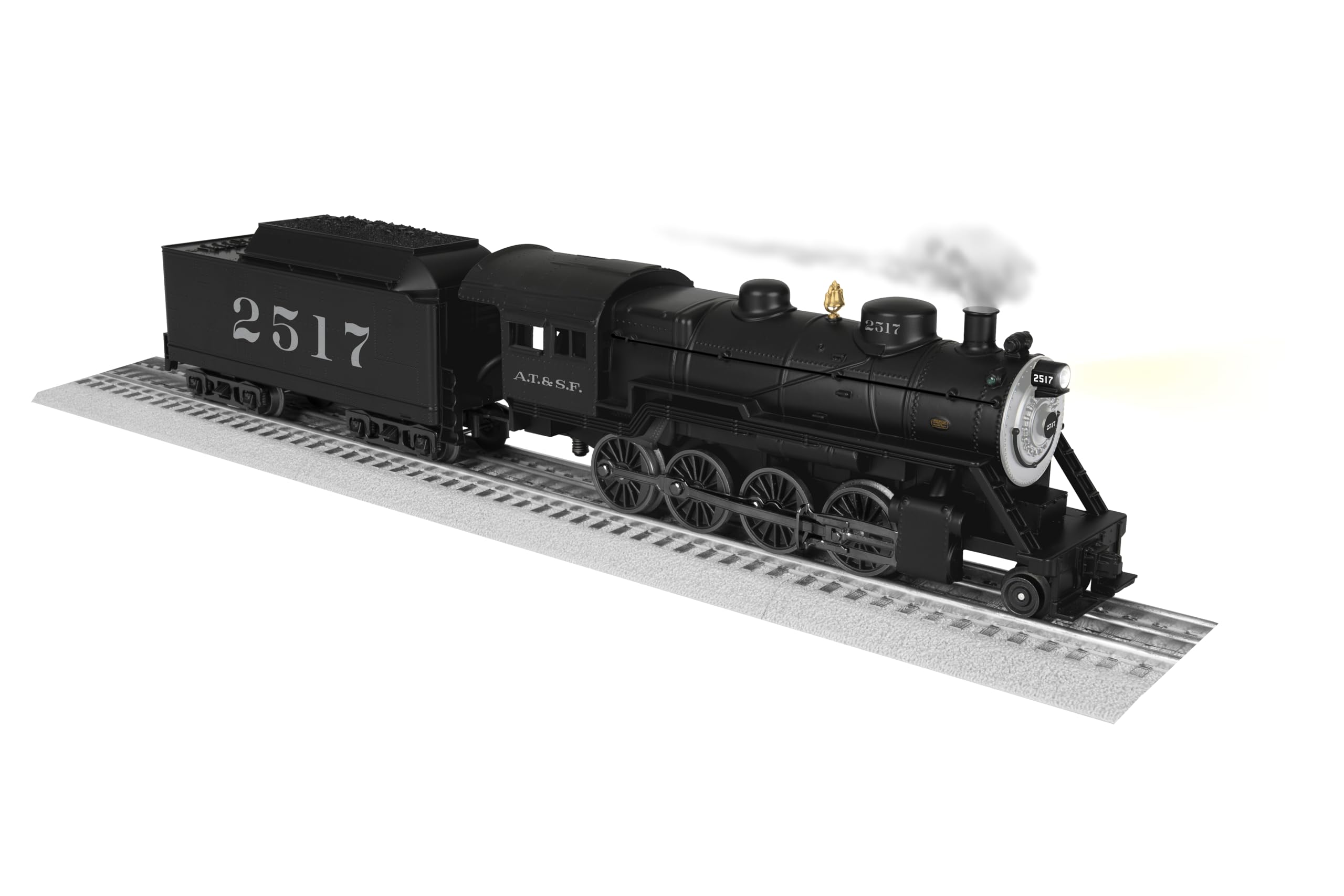 Lionel Santa Fe 2-8-0 LionChief #2517 Bluetooth O Gauge Steam Locomotive with Tender