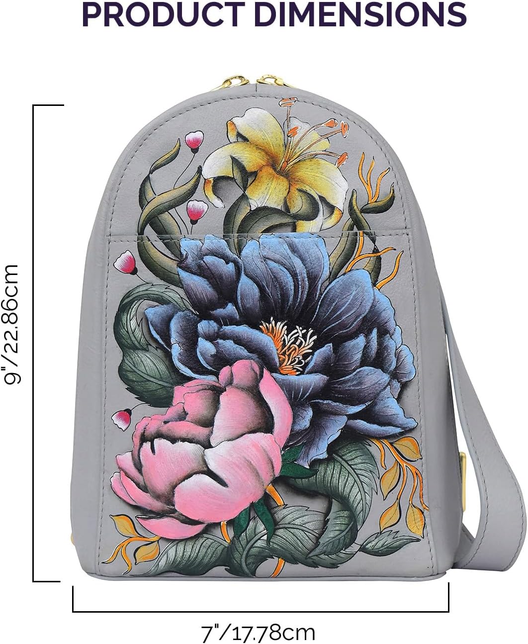 Anuschka Women’s Original Hand-Painted Genuine Leather Sling Bag