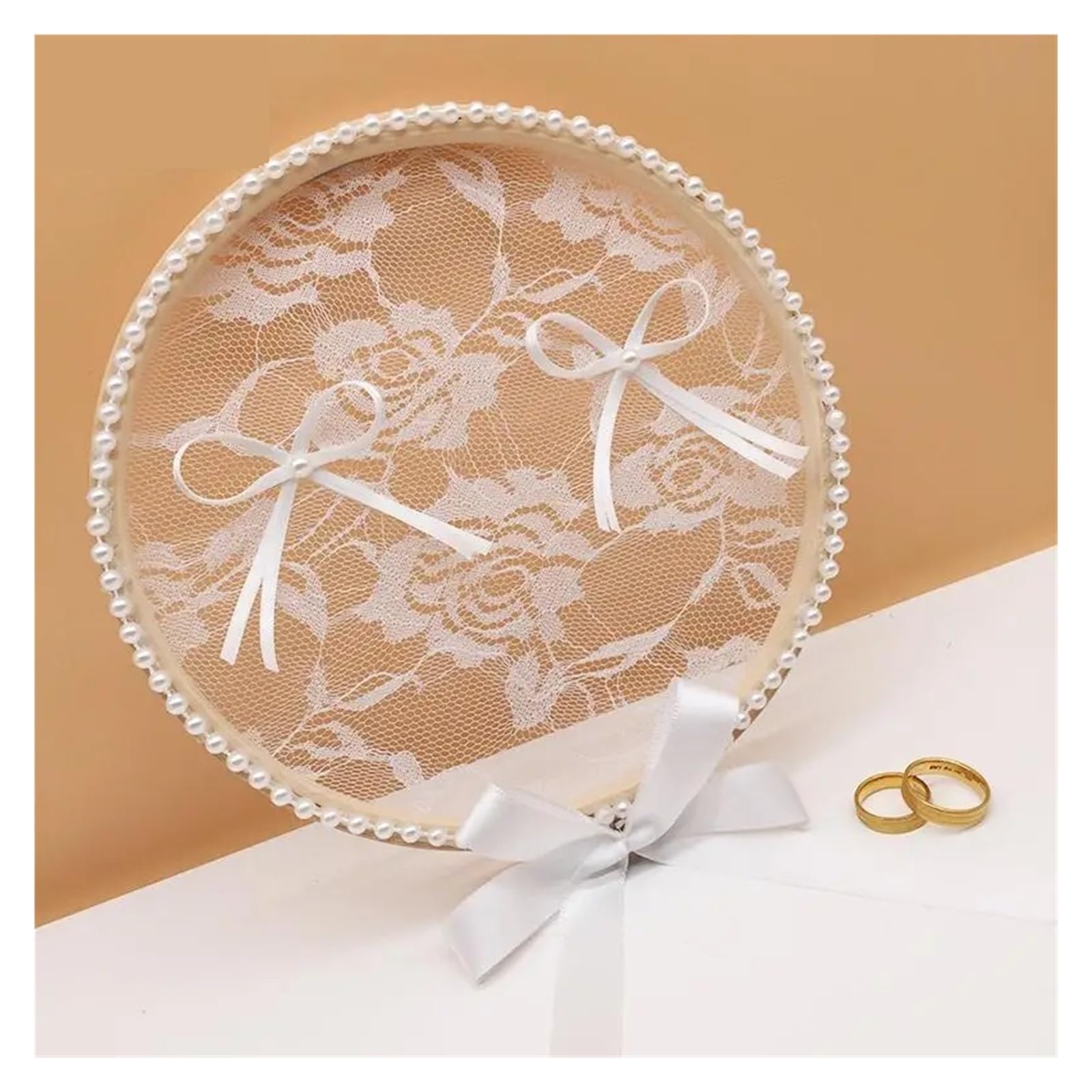 Hochzeit Ringhalter Kissen Spitze Ring Box Braut Kissen Kreative Hochzeit Fall Vorschlag Prop Display Ständer Schmuck Halter