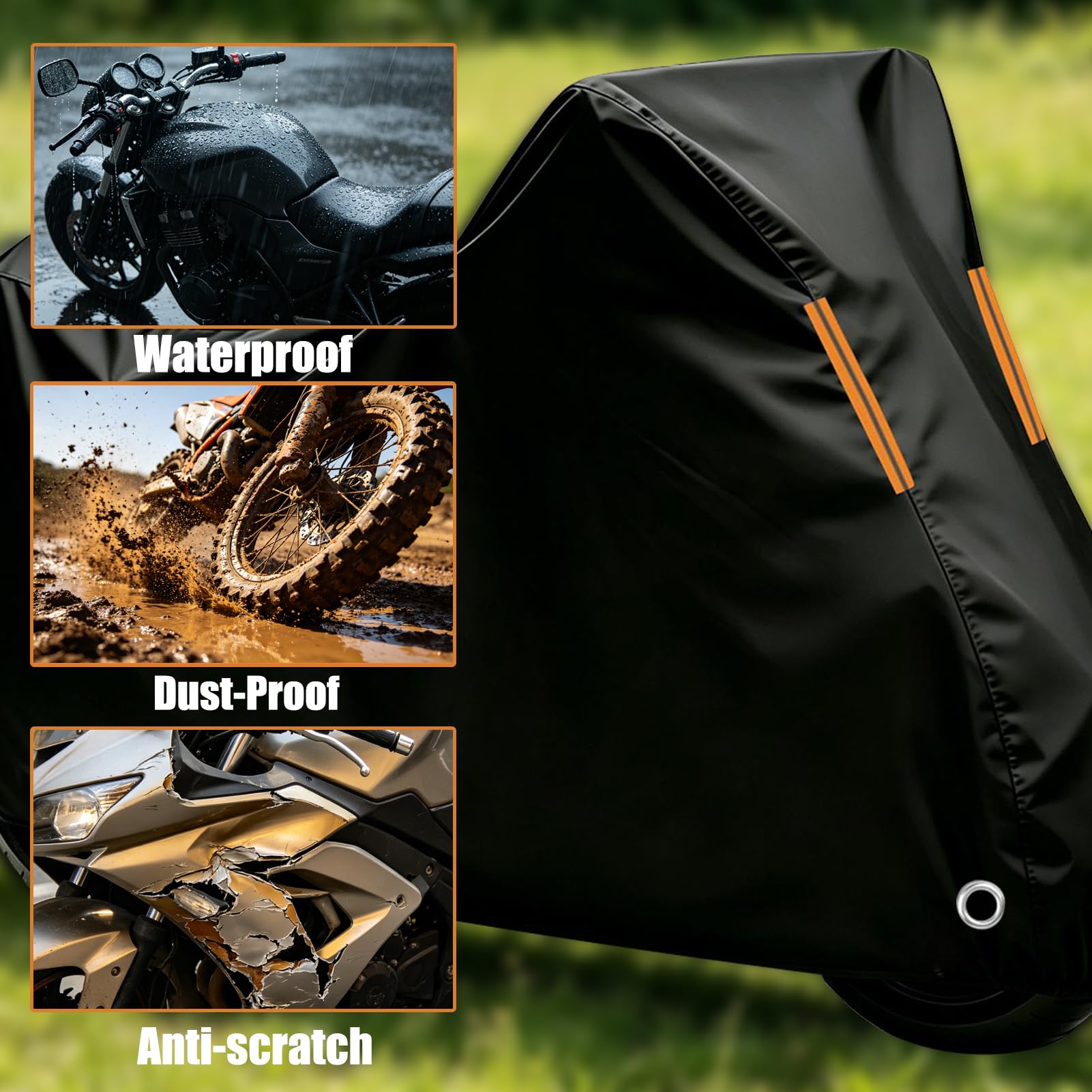 Copertura Moto per Kymco Downtown 350 GT,Telo Coprimoto Da esterno Antipolvere - protezione UV,foro per lucchetto e cinghie antivento,per moto,scooter,ciclomotori