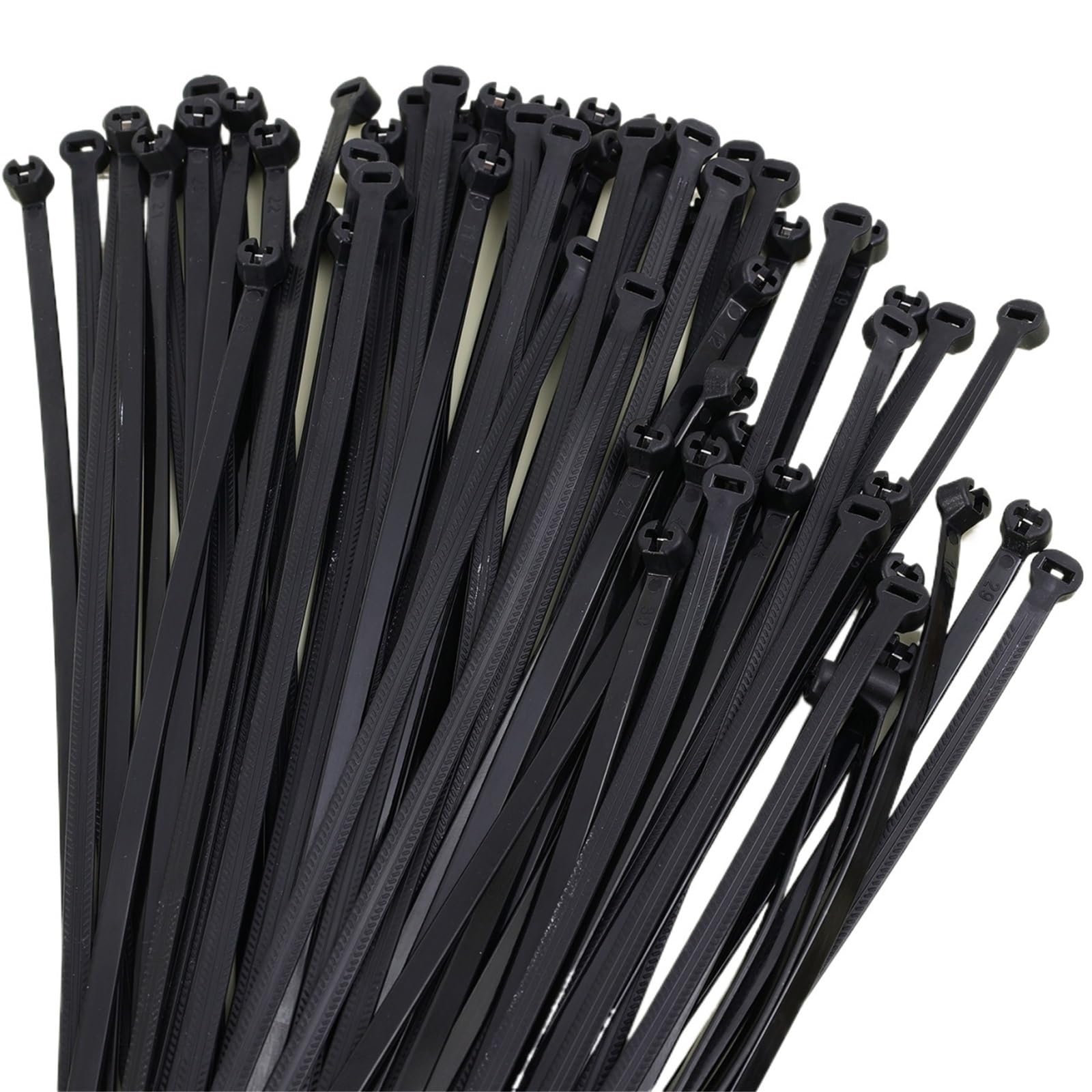 cinturón de plástico, Bridas autoblocantes de acero inoxidable, color negro, 5 x 200-380 mm, paquete de 10-50 unidades(5x200mm,50PCS)