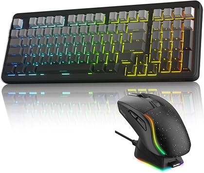 DAREU Wireless Keyboard and MouseA950 Wireless Gaming Mouse & EK98PRO Gasket Wireless Gaming Keyboard Combo