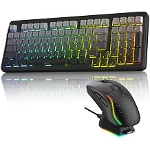 DAREU Wireless Keyboard and MouseA950 Wireless Gaming Mouse & EK98PRO Gasket Wireless Gaming Keyboard Combo