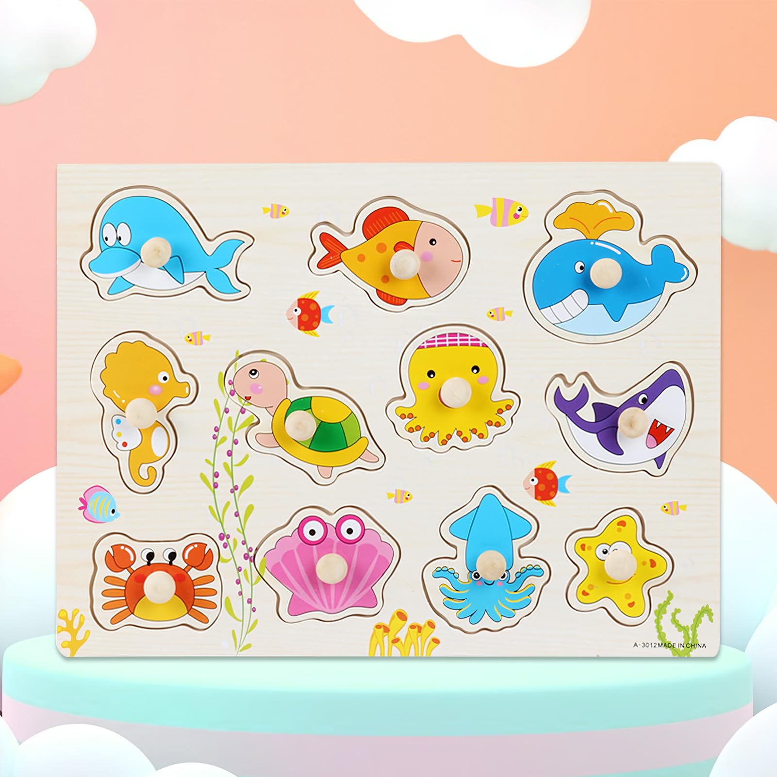 Amazon.co.jp: 木製パズル 型はめパズル パズル アルファベット 数字