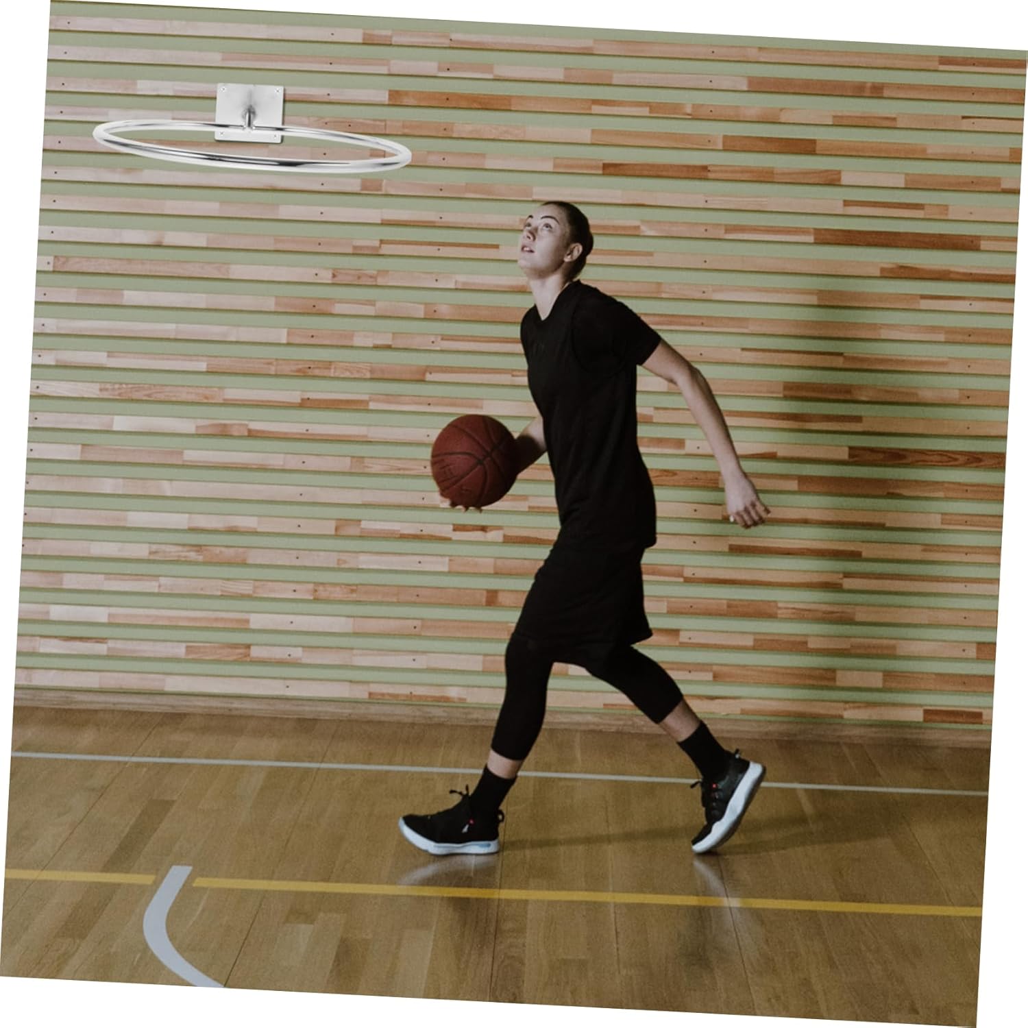 Yardwe 6pcs Basketball Wall Mount Sports Ball Rack Basketball Display Rack Metal Soccer Stand Sports Balls