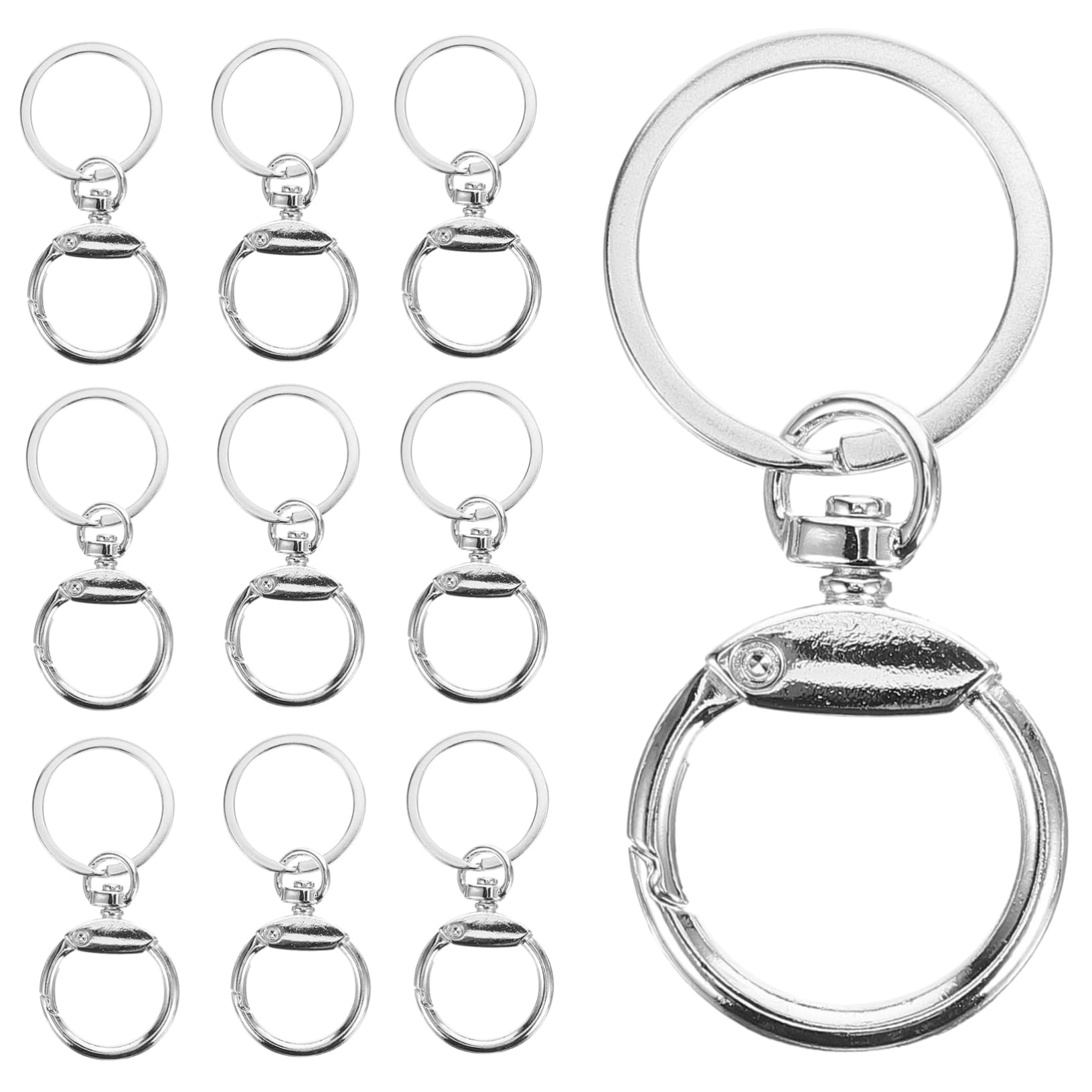 HOMSFOU 5 Set Portachiavi Metallo Zincato Clip Per Chiavi Fai Da Te Accessori Decorativi Pratici E Delicati Per Organizzazione Chiavi E Borse 10 Pezzi*5