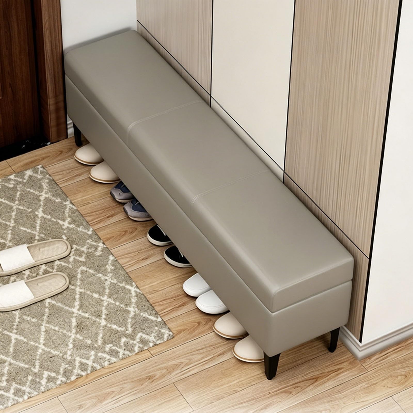 Banc de rangement pratique à rabat pour sublimer votre entrée