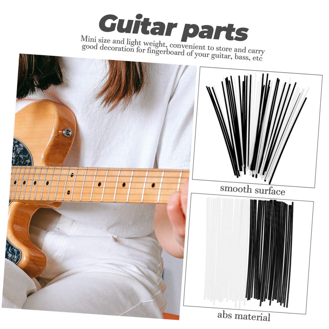 OFFSCH 200pcs Guitar Side Dot Fretboard Inlay Material Marker Inlay for Guitars Mandolin Banjo