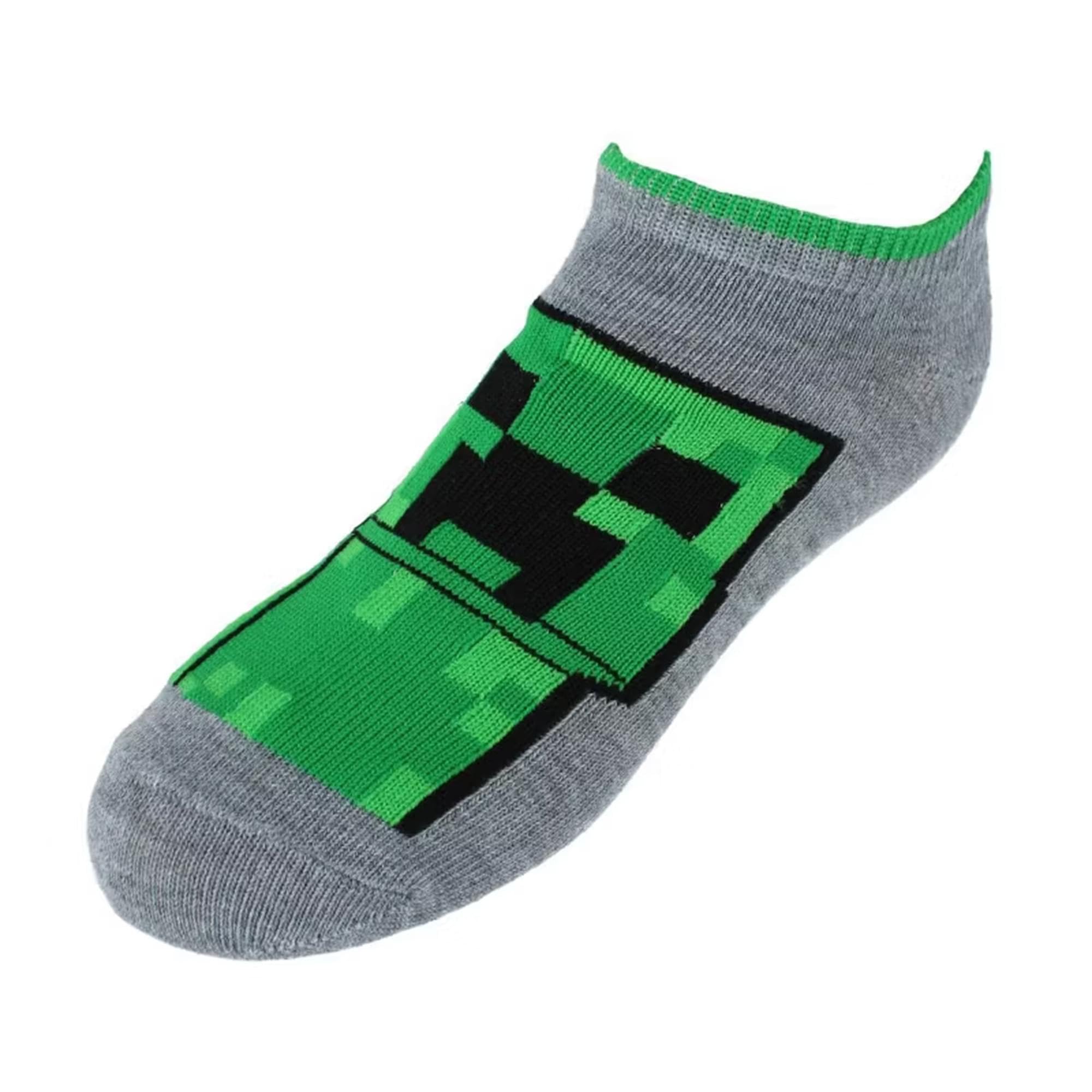 Minecraft Jungen No Show, Assorted Pack of 6 Pairs Socken für Kinder, Mehrfarbig/Meereswellen (Ocean Tides), 18-25.5 EU