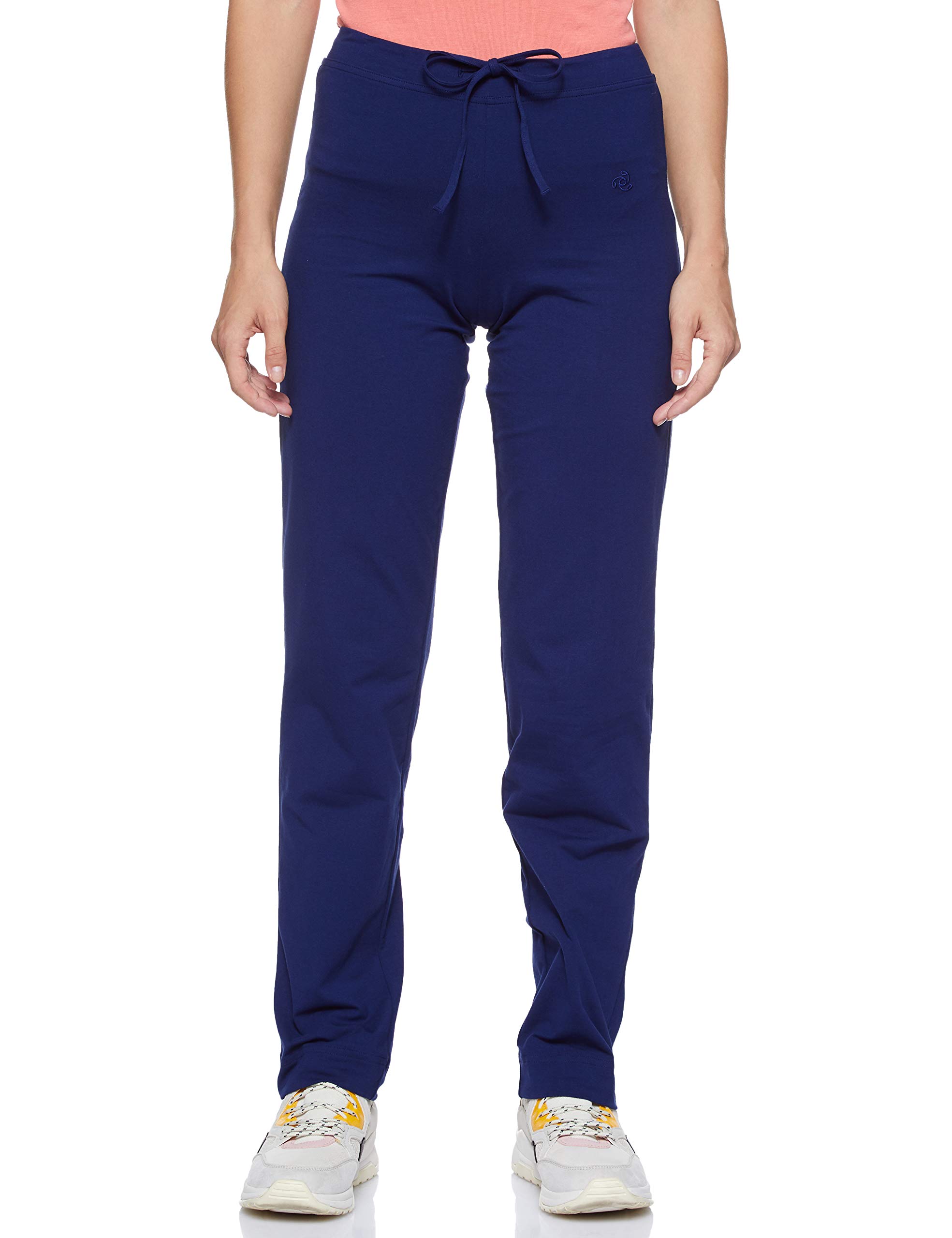 Women's Slim Fit Cotton Lounge Pants (1301IMPBLS_Imperial Blue_S)-image-32