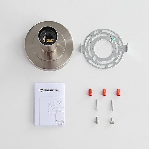 Miniatura 8 de BRIGHTTIA Luna Uno - Aplique de pared de 1 luz, accesorio industrial moderno de mediados de siglo para pared y techo, lámpara minimalista para baño