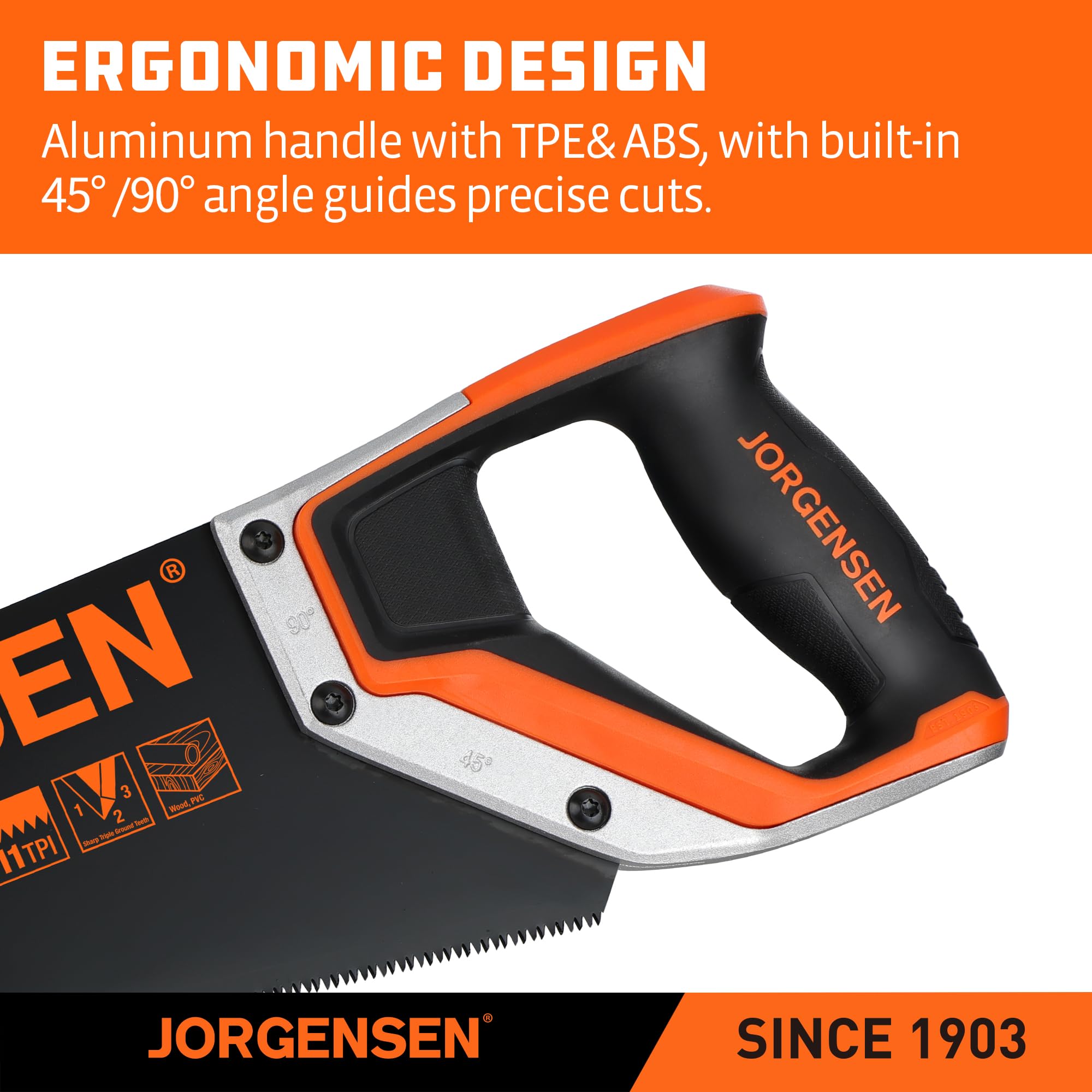 Jorgensen 20" Hand Saw - Durable Wood Cutting Tool -5 Jorgensen 20" Hand Saw - Durable Wood Cutting Tool -5