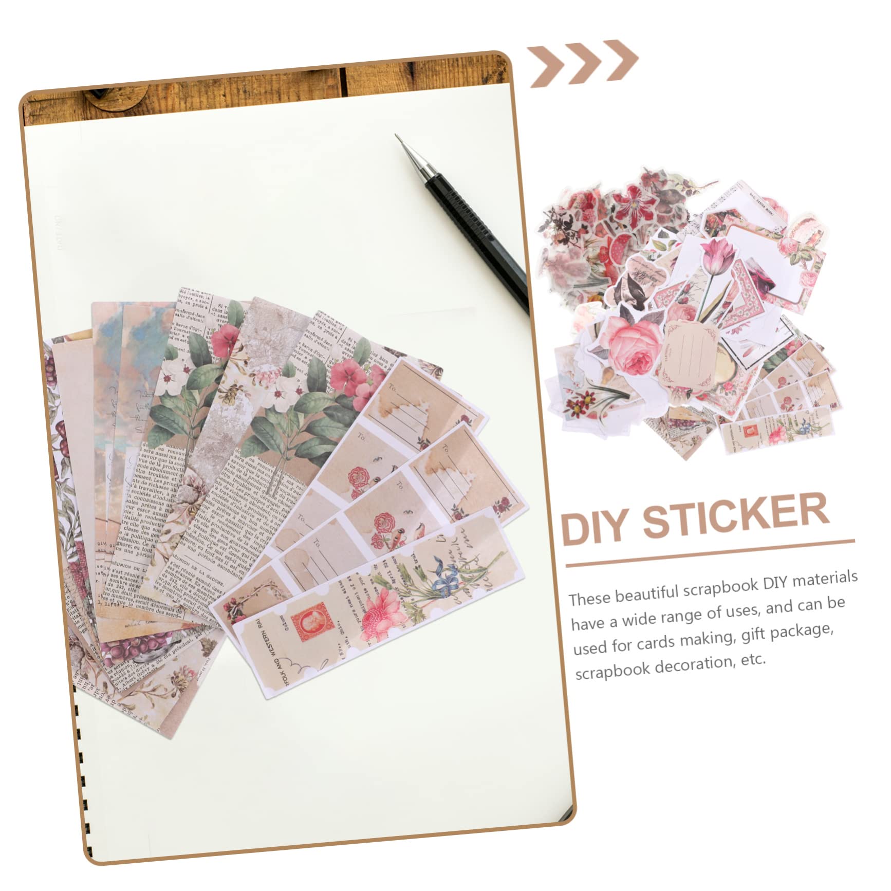 NUOBESTY 5sätze Bastelmaterial Selbstklebende Pflanzen Und Blumenaufkleber Für Handkonten Scrapbooking Und Kreative Dekorationen Für Karten Und Persönliche