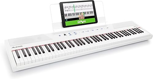Miniatura 18 de Alesis Recital - Teclado de piano digital de 88 teclas con teclas semi-pesadas, 2 altavoces de 20W, 5 voces, modo dividido, de capas y de lección
