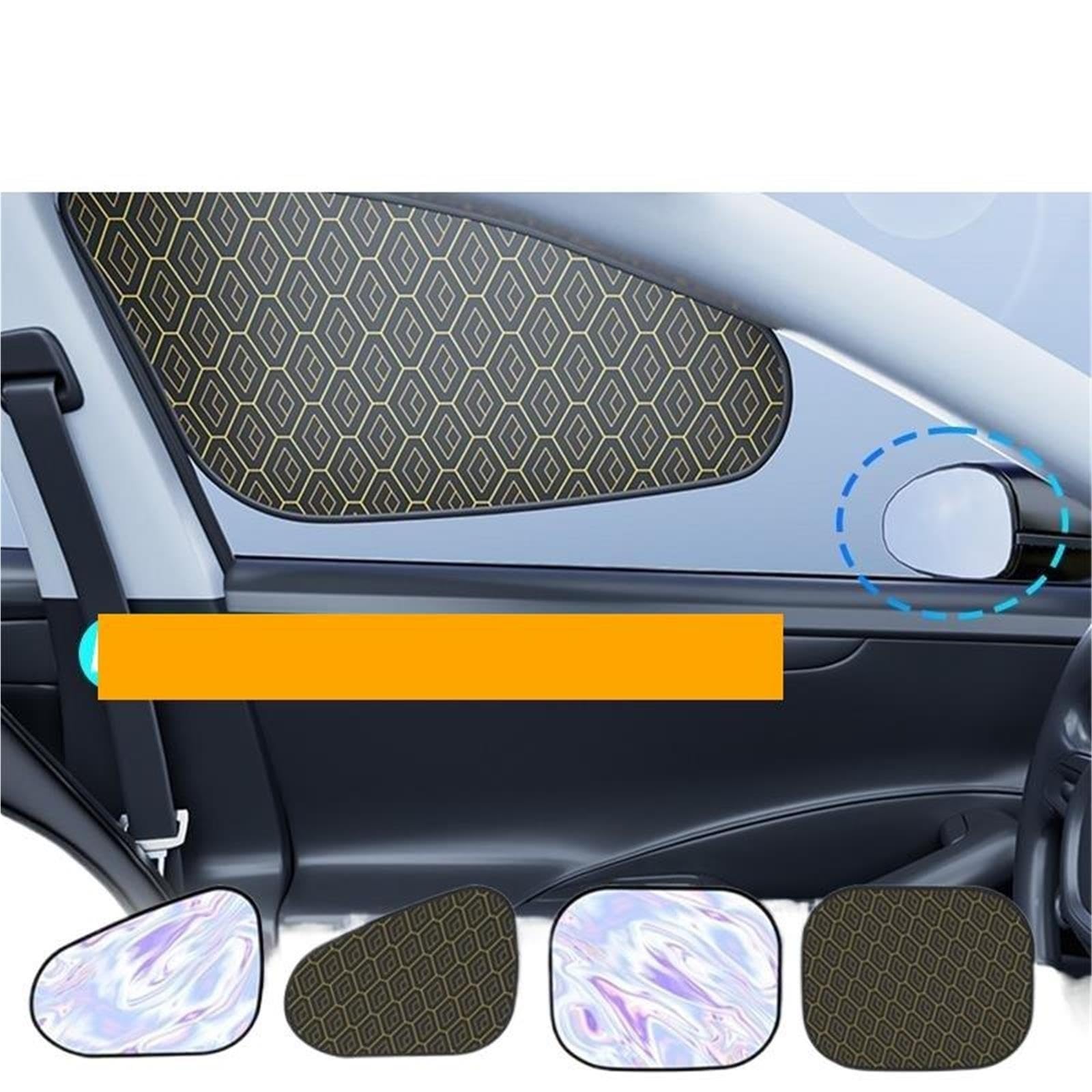 Parasol Coche Magnético Universal Parasol Lateral electrostático for Coche, Cortinas, Parasol Plegable for Ventana(Front 2pcs)
