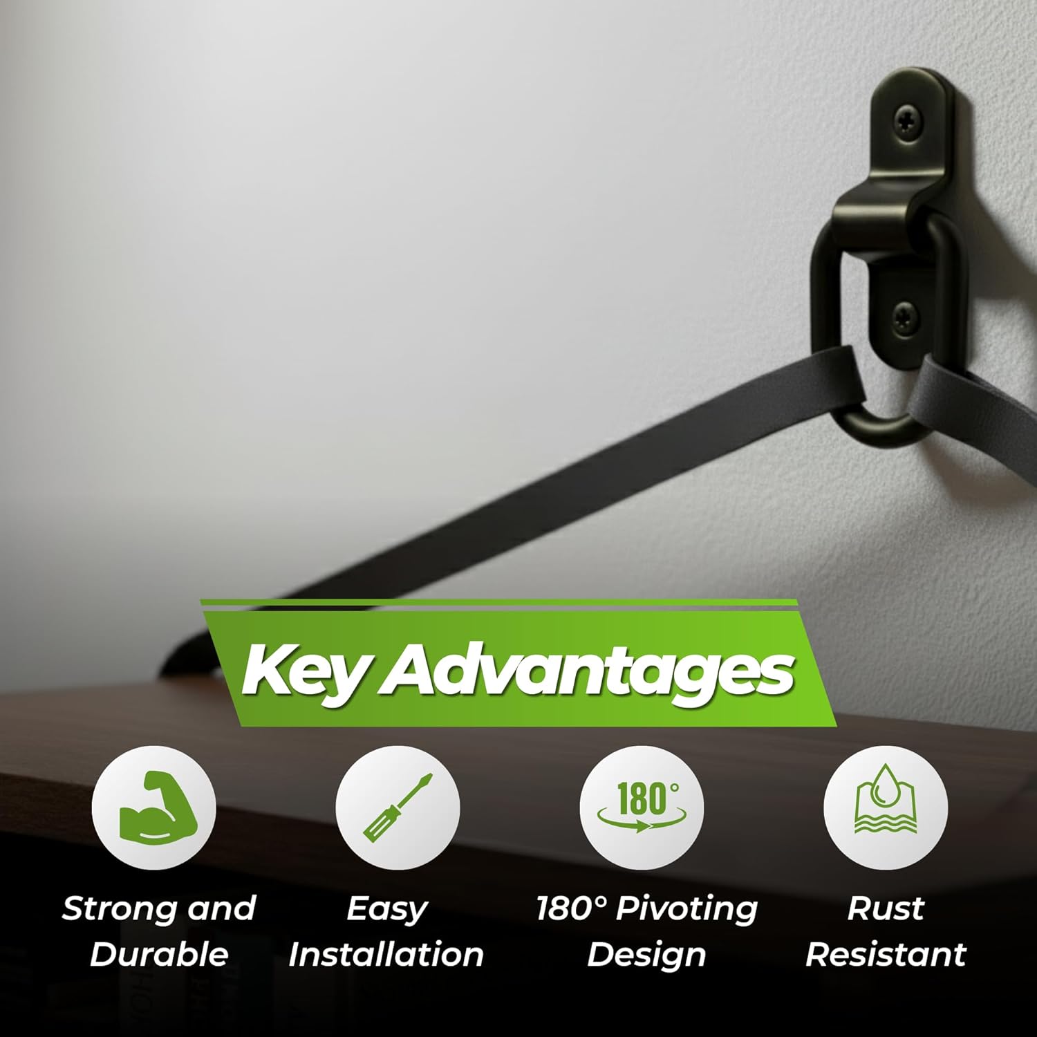 Cavo 6 PCS 1/4" Steel D-Ring Tie Down Anchors with Screws, 2400 lbs Heavy Duty Lashing Rings for Trailer Pickup Van ATV SUV RV Boat Motorcycle, Cargo Surface Mount Hooks, Trucks Bed Anchors, Black - Image 7