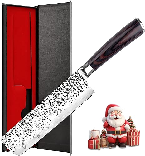 Vista 56 de imarku Cuchillo de chef – Cuchillo de cocina profesional de 8 pulgadas, cuchillo japonés de acero inoxidable de alto carbono, cuchillos de chef