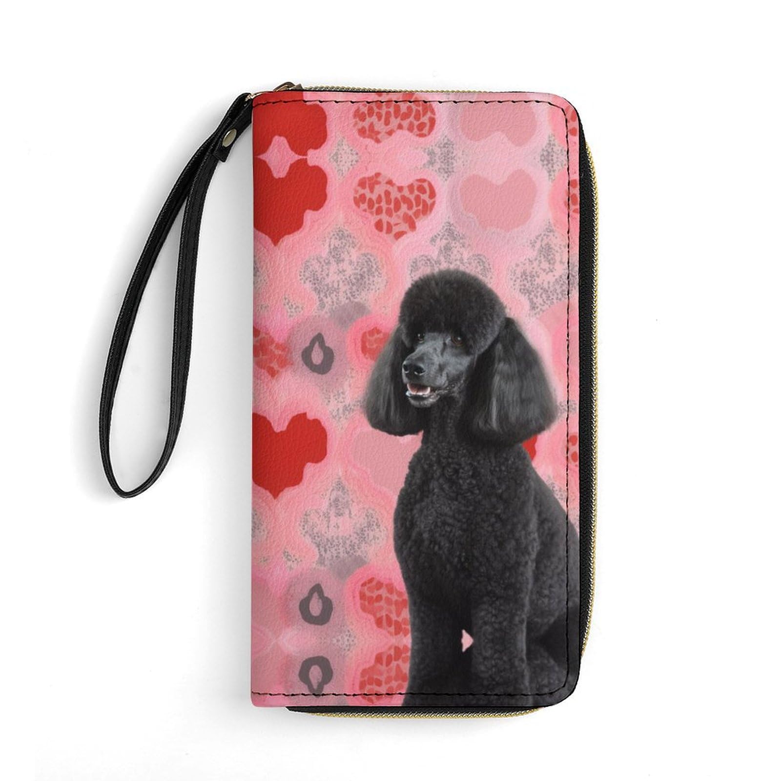 Slim Wallet for Women Men Leather Wallet,Poodles Dogs Credit Card Holder Clutch Purses for Women, Available in Multiple Styles