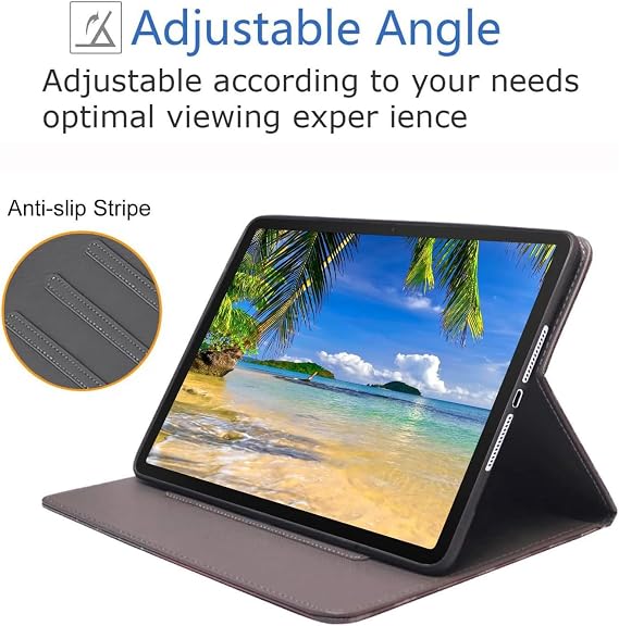 Samsung Galaxy Tab A9 8.7インチ 2023年用ケースモデル:SM-X110/X115/X117、調節可能なスタンド自動ウェイク/スリープスマートレザーカバー、Galaxy Tab A9、フローラルキャットママ用