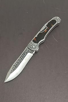 MTech USA MTA3154  zel  lemeli Kehribar Desenli 440  elik Kompakt Cep  ak s