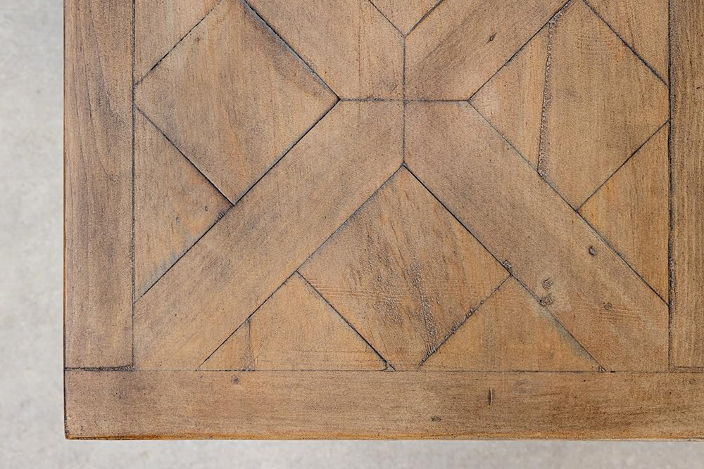Riess Ambiente Massive Sitzbank Hamptons - 160cm - Hellbraun Creme Pinienholz Esszimmerbank Landhausstil Holzbank massiv