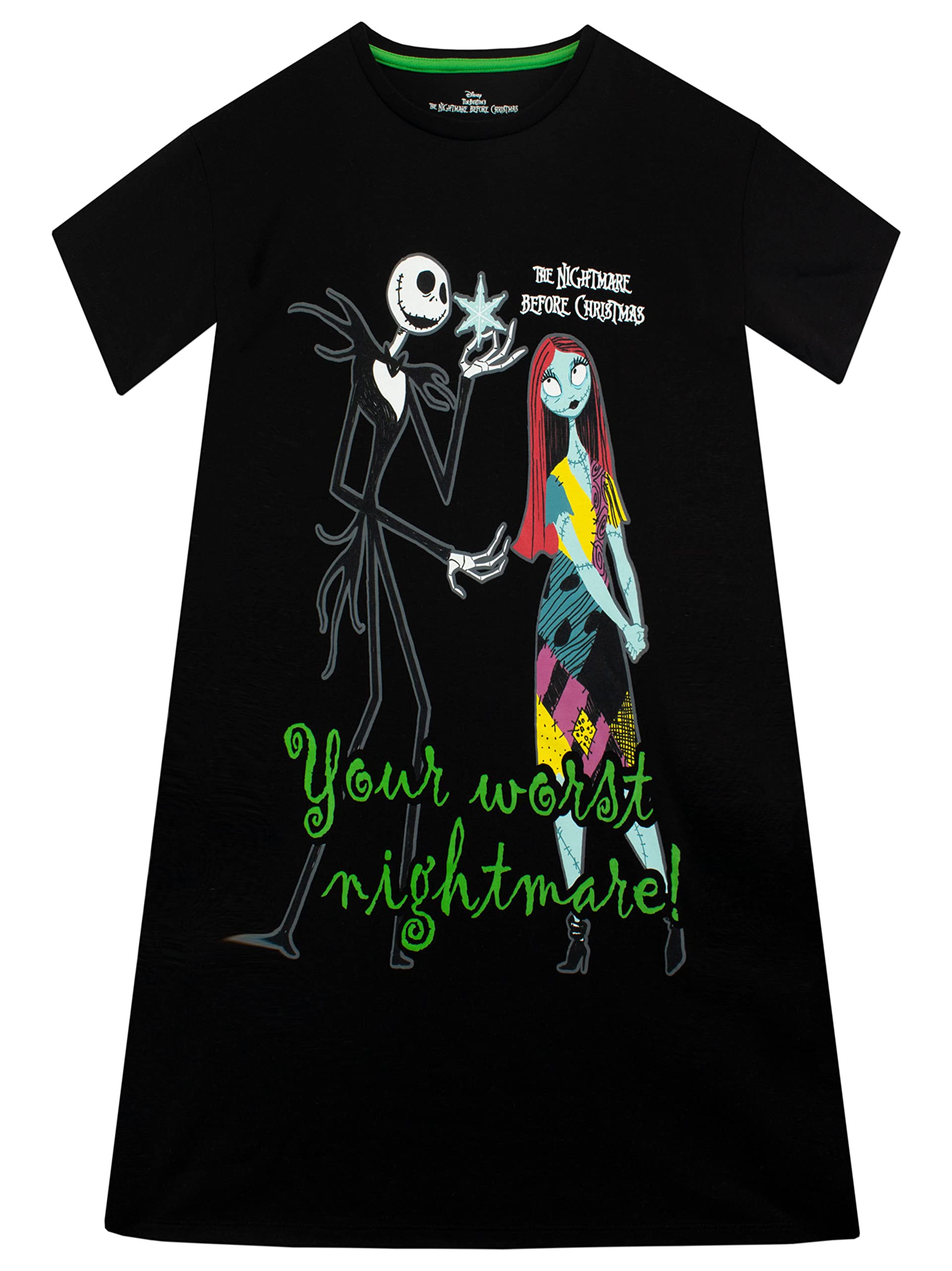 Disney Girls Black Nightdress The Nightmare Before Christmas 11-12 Years
