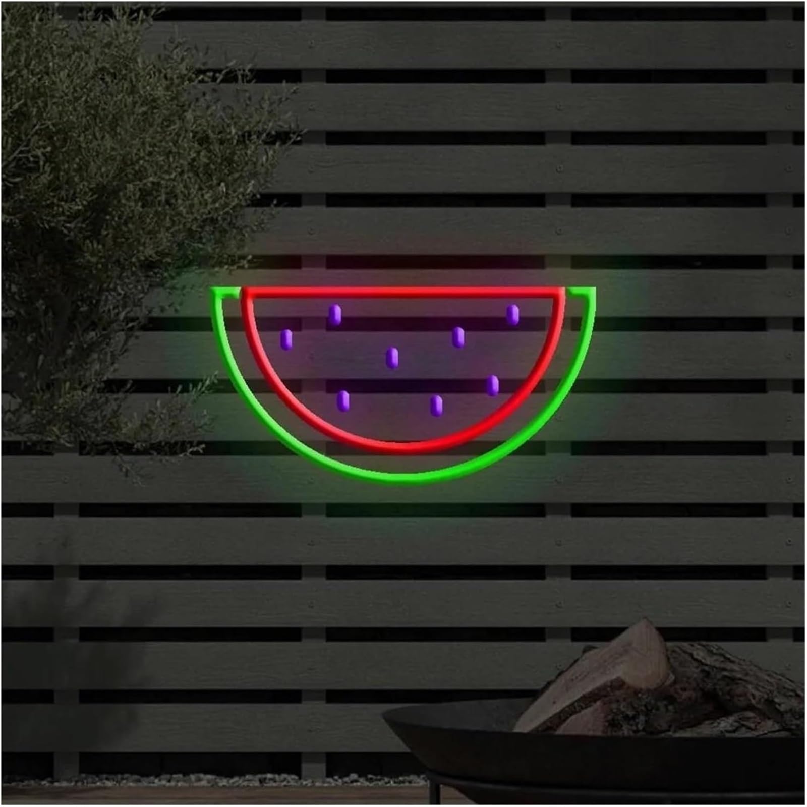 Aextroi neon Lights Sign for neon Lamp Watermelon for Sign for Powered Adjustable Brightness 20cmx30cm(B)