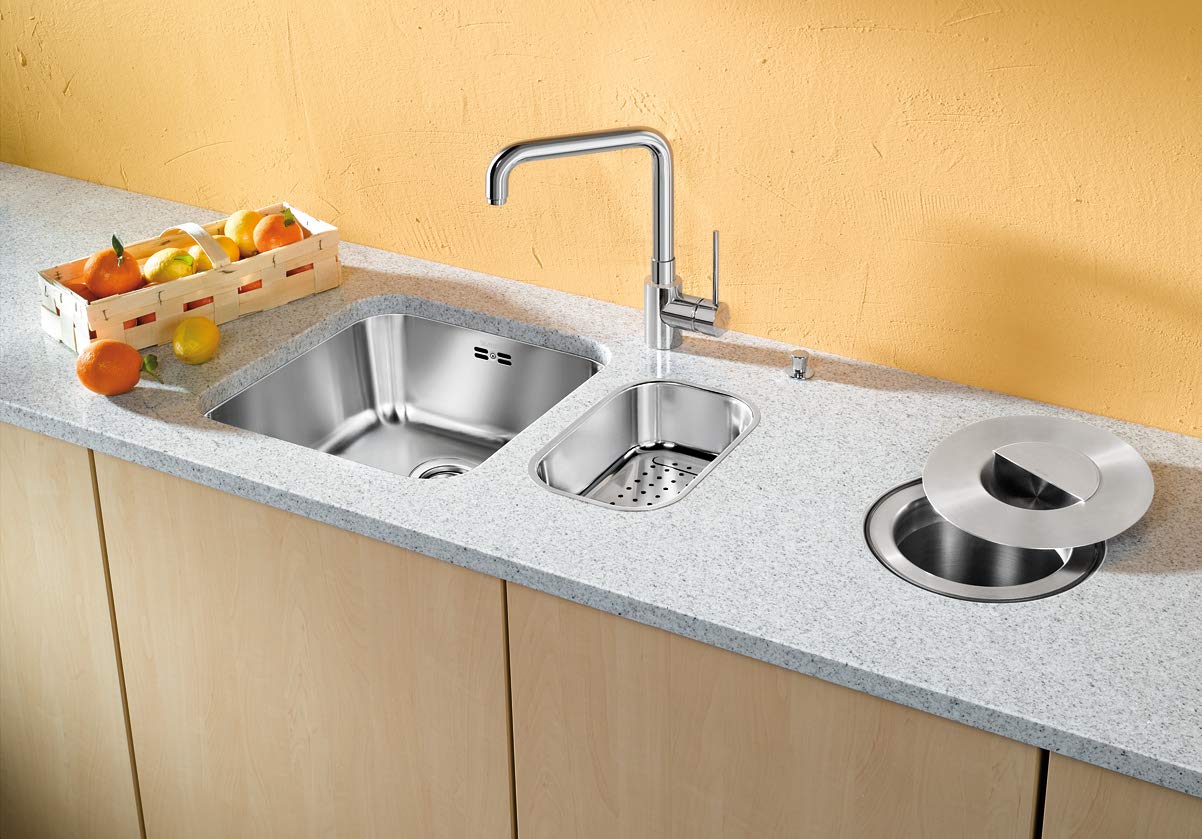 BLANCO SUPRA 400-U – Évier pour Meubles Bas de 45 cm de Large – Sous Plan – Finition Inox Brossé – 518201
