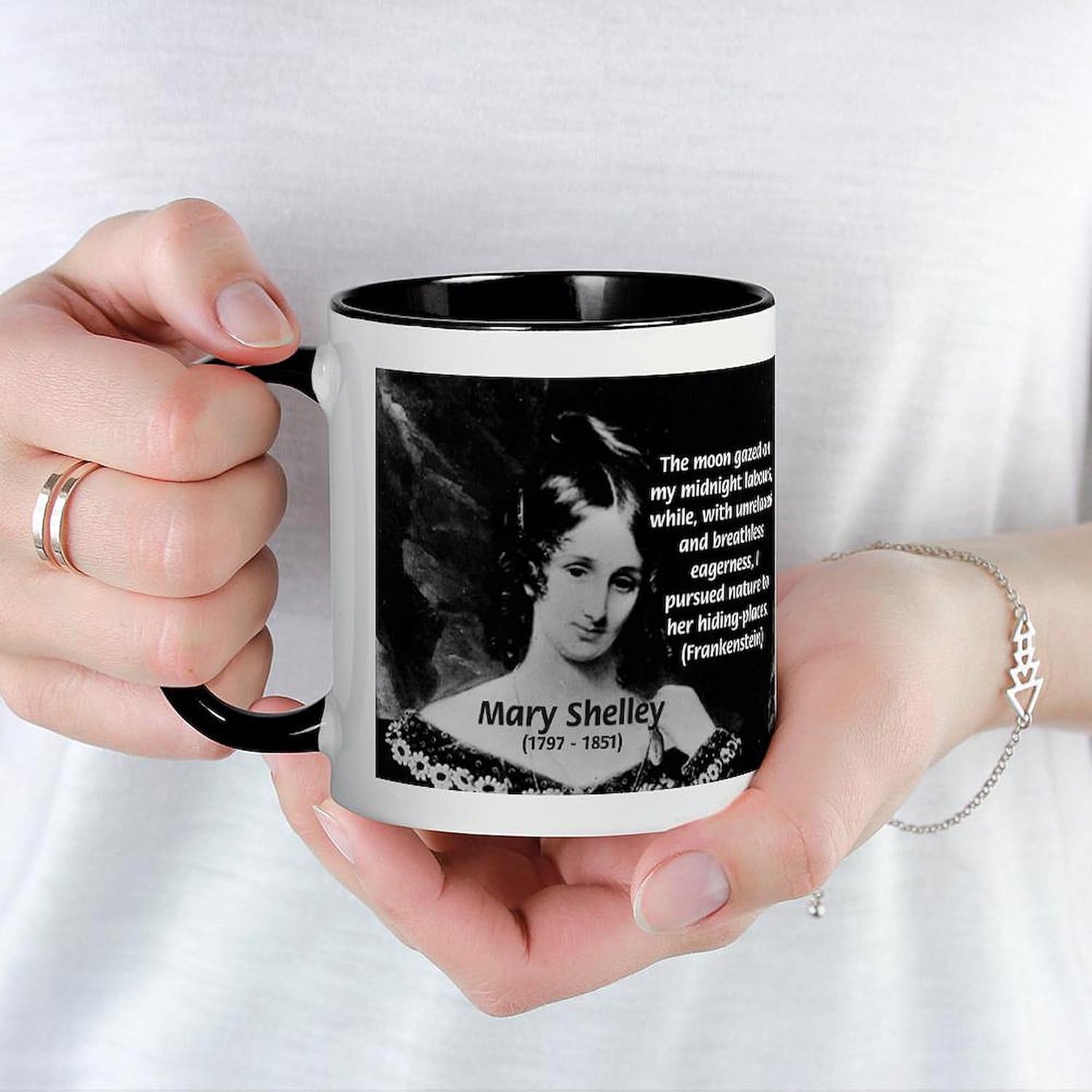CafePress Mary Shelley Frankenstein Mug 11 oz (325 ml) Ceramic Coffee Mug