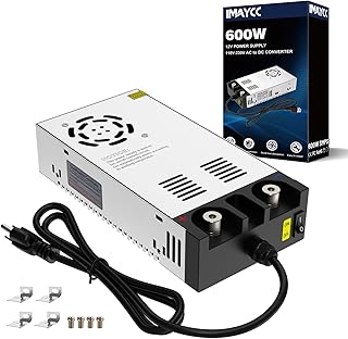 IMAYCC AC to DC Converter 12V SMPS,110V to 12V DC Converter,12 Volt Power Supply Max 600W 50A DC Power Converter